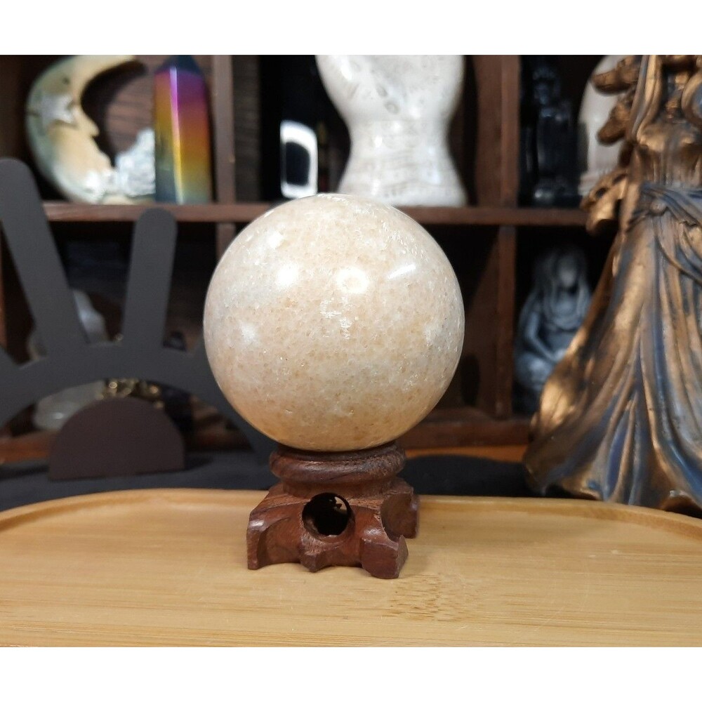 Peach Calcite Crystal Sphere